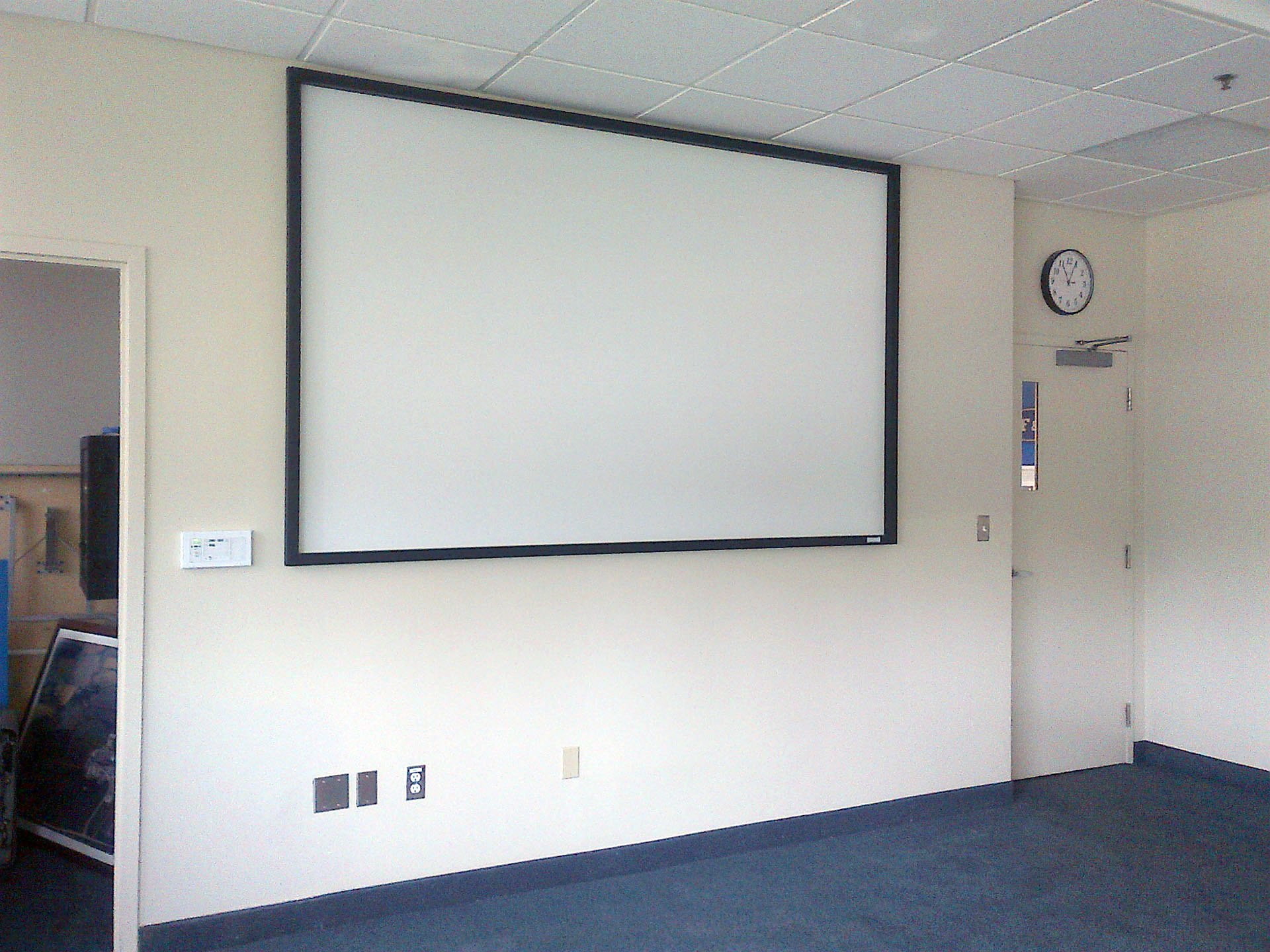 Classroom audio and visual setup