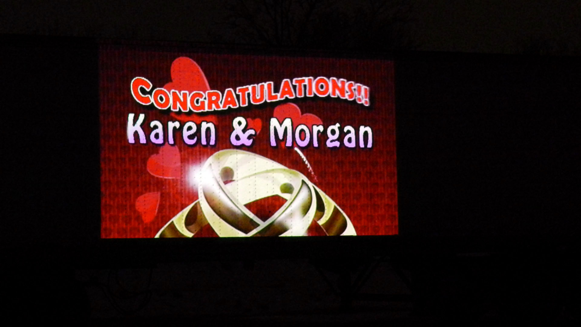 Audio and visual marriage proposal