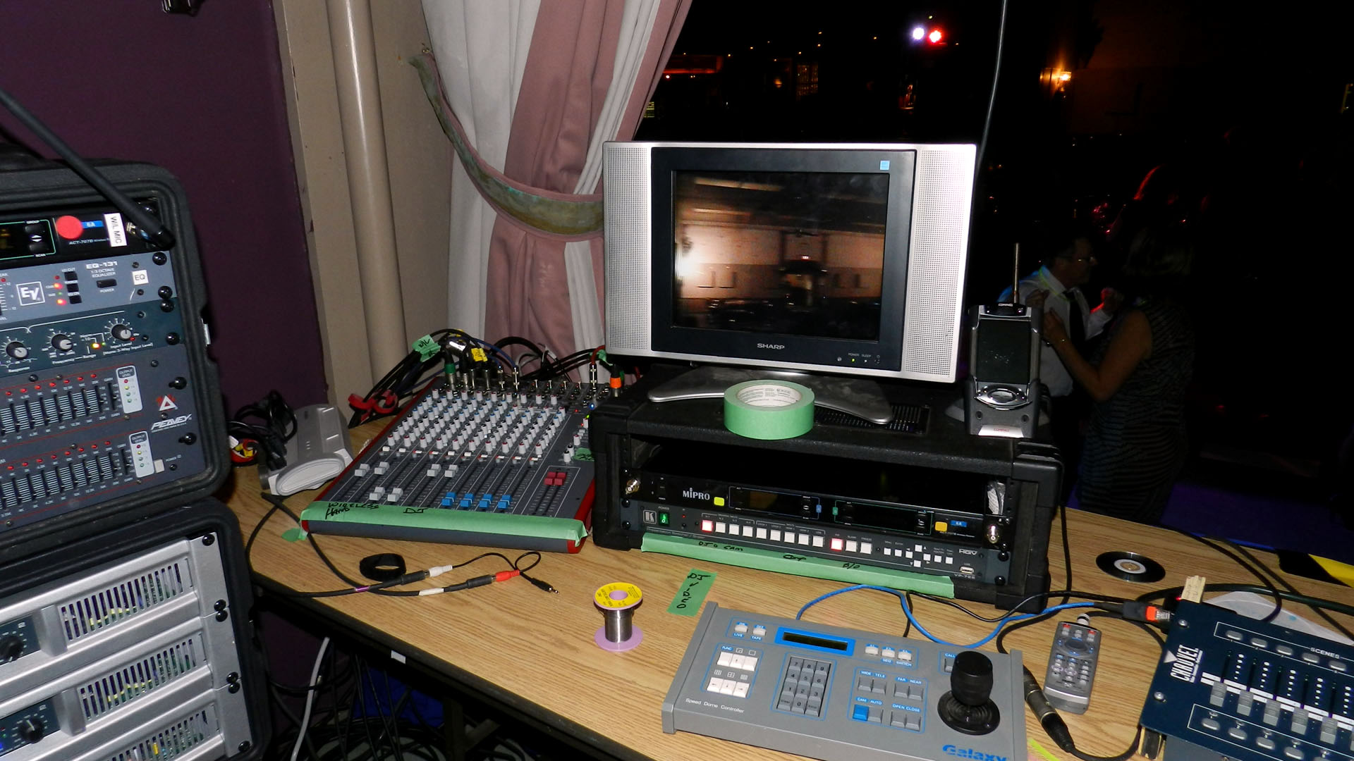 Concert audio and visual control booth