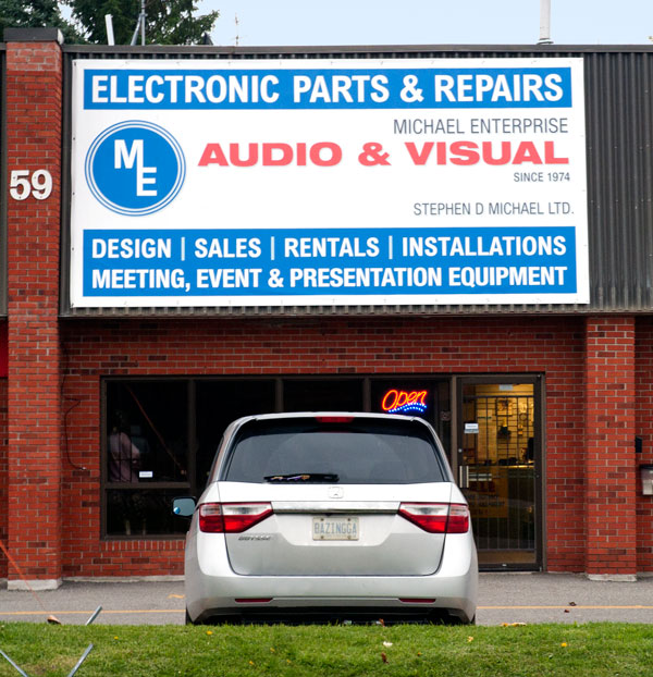 Michael Enterprise Audio & Visual store front
